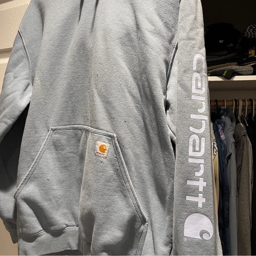 Carhartt sweatshirt blue thundercloud size large - Picture 3 of 12